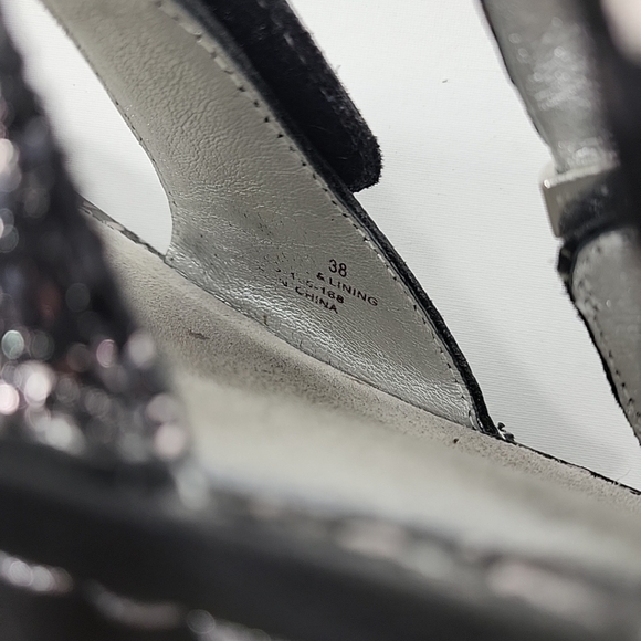 Alegria Karmen Pewter Wavy Sandals KAR-664 Size 38 Metallic Black Adjustable - Picture 7 of 7